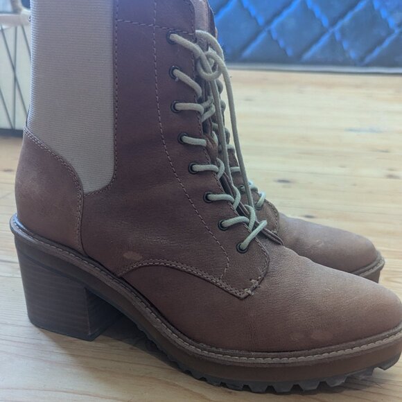 Kelsi Dagger healed brown leather boots - Picture 2 of 4